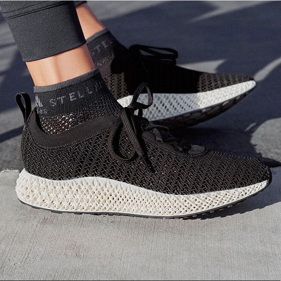 ADIDAS x STELLA MCCARTNEY Limited Edition Alphaedge 4D Printed Sneakers in Black - Picture 5 of 12